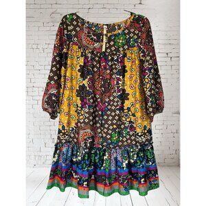Anthropologie Uncle Frank Dress Womens Size XS Casual Boho Artsy Funky Hippie